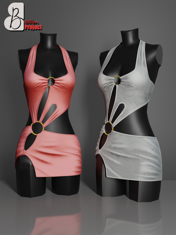 Alpha BillionProject Lery Velvet Dress by billion_project666 - The Sims 4 Custom Content