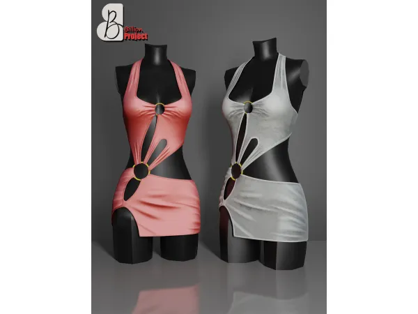 Alpha BillionProject Lery Velvet Dress - The Sims 4 Custom Content