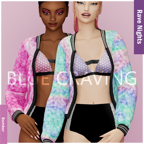 Maxis Match Blue Craving Bomber by bluecraving - The Sims 4 Custom Content
