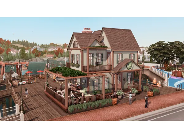 Maxis Match Brindleton Cat cafe by bojanasimsyt - The Sims 4 Custom Content