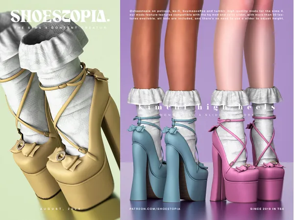 Alpha Kimchi High Heels - The Sims 4 Custom Content
