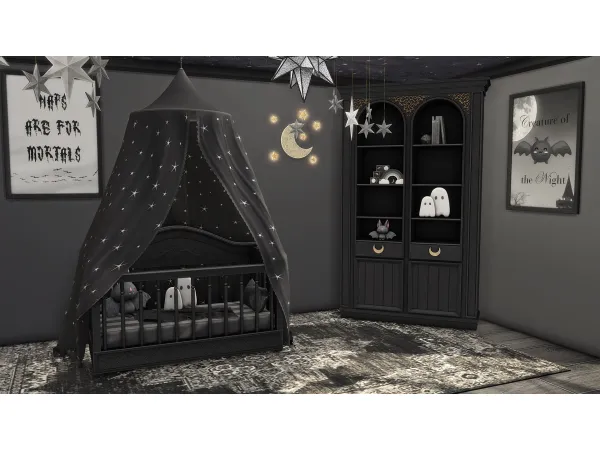 Maxis Match LITTLE GOTH NURSERY by Lapanemona - The Sims 4 Custom Content