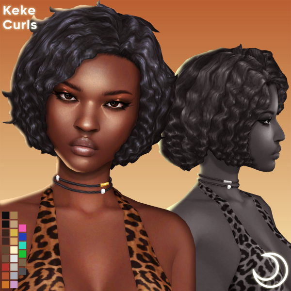 Maxis Match KEKE CURLS by simsfinds - The Sims 4 Custom Content