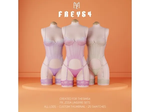 Alpha FR_Zoda Lingerie Sets - The Sims 4 Custom Content