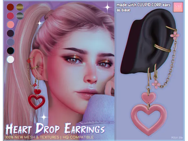 HONEY | Heart Drop Earrings by SMSims