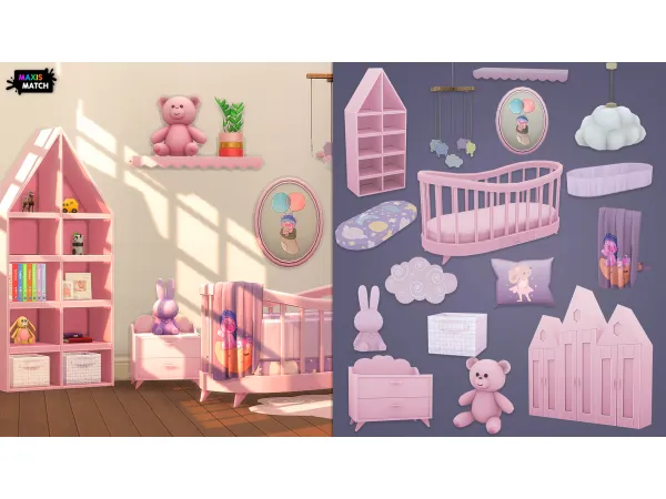 Maxis Match LUNA NURSERY SET by modcollective - The Sims 4 Custom Content