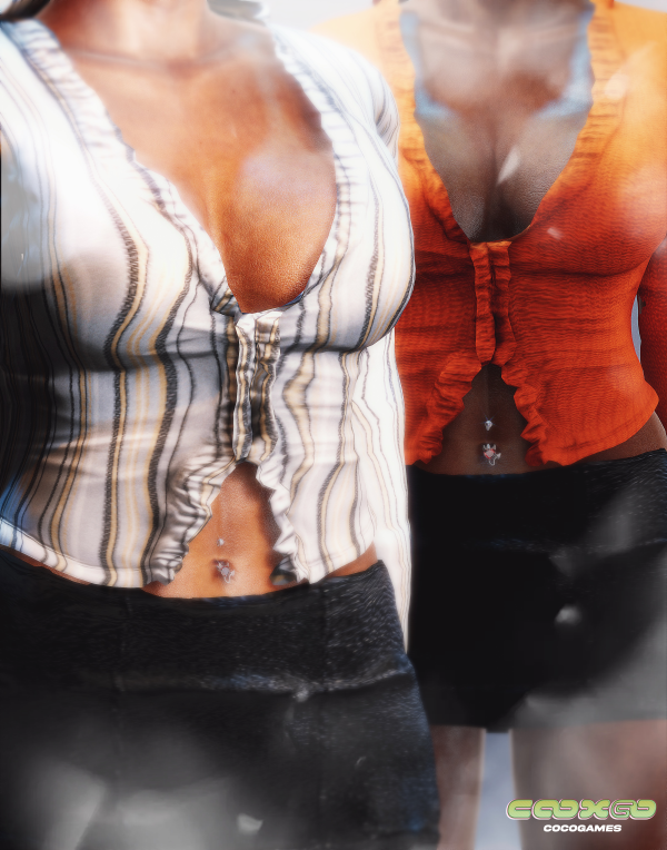 Mix Syren Open Blouse by simsfinds - The Sims 4 Custom Content