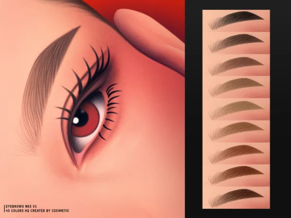 Maxis Match Eyebrows N93 V1 by cosimetic - The Sims 4 Custom Content