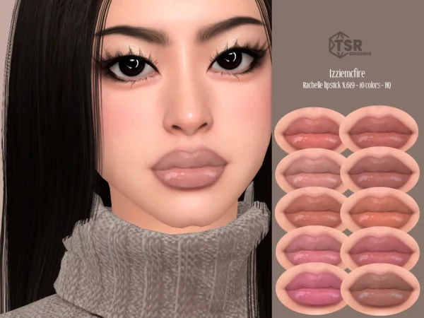 Mix IMF Rachelle Lipstick N619 by IzzieMcFire - The Sims 4 Custom Content