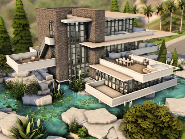 Modern Luxury Mansion (NO CC) by plumbobkingdom