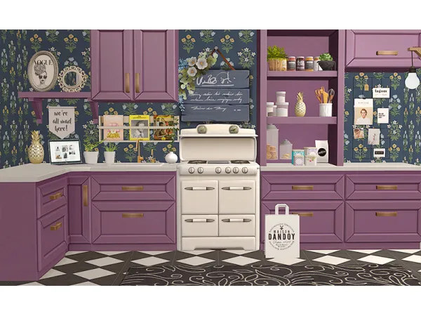 mirabelles chalk kitchen by simsfinds - The Sims 2 Custom Content