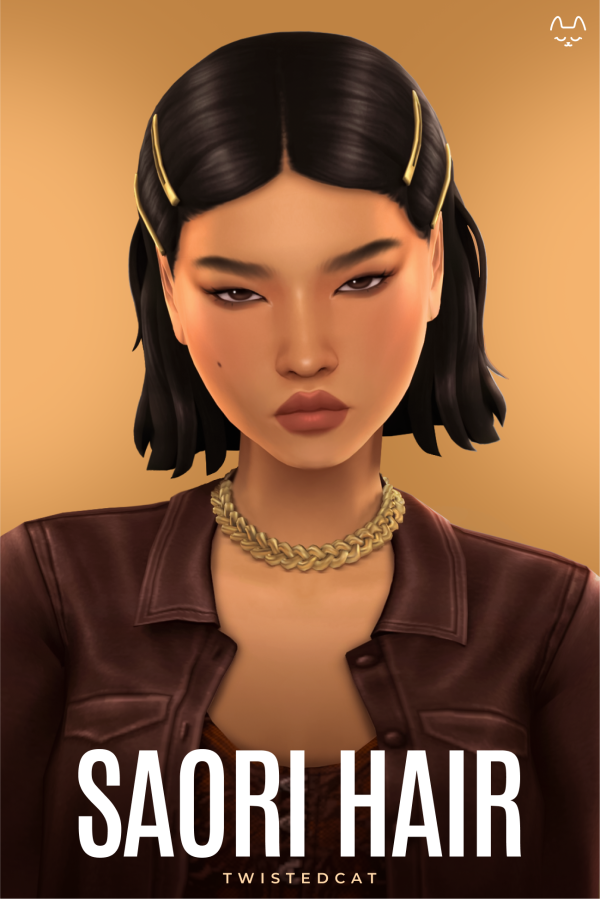Maxis Match Saori Hair by simsfinds - The Sims 4 Custom Content