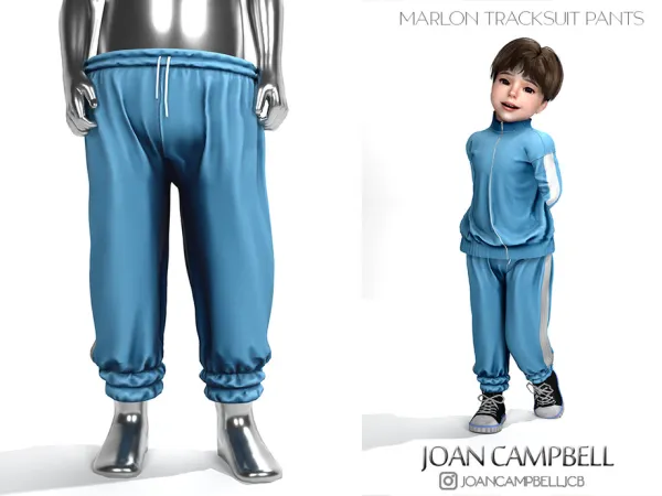 Alpha MARLON TRACKSUIT PANTS (TODDLER) by thesimsresource - The Sims 4 Custom Content