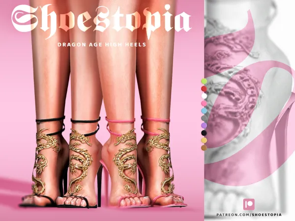 Alpha Shoestopia. Dragon Age High Heels - The Sims 4 custom content