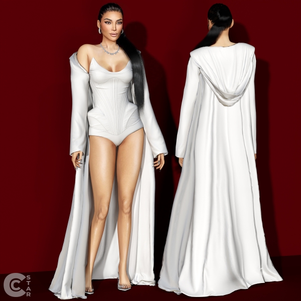 Alpha Corset with Floor length robe cool_content_star by cool_content_star - The Sims 4 Custom Content