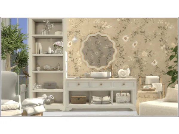 Mix Karolina Wallpaper by simsfinds - The Sims 4 Custom Content