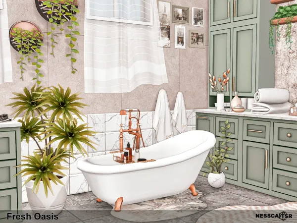 Mix Fresh Oasis by nesscasims - The Sims 4 Custom Content