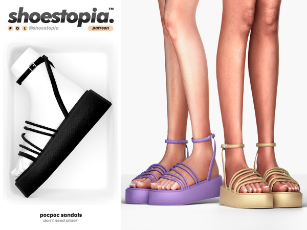 Alpha Shoestopia. Pocpoc Sandals by shoestopia - The Sims 4 custom content