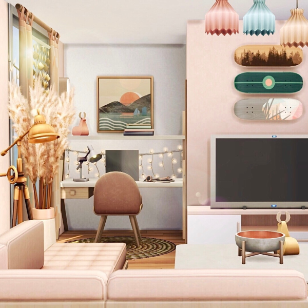 Maxis Match Girly Apartment No by simsfinds - The Sims 4 Custom Content