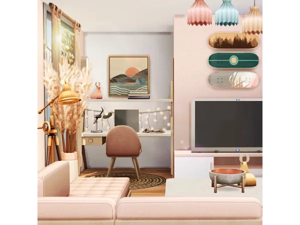 Maxis Match Girly Apartment No by NolanaSims - The Sims 4 Custom Content