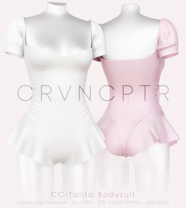 Alpha Talita Bodysuit by carvin_captoor - The Sims 4 Custom Content