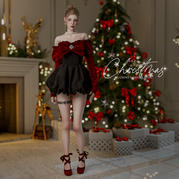 Alpha [SIMS4 Collabo] 2024 X mas EGGSIMS x SEOULSOUL by simsfinds - The Sims 4 Custom Content