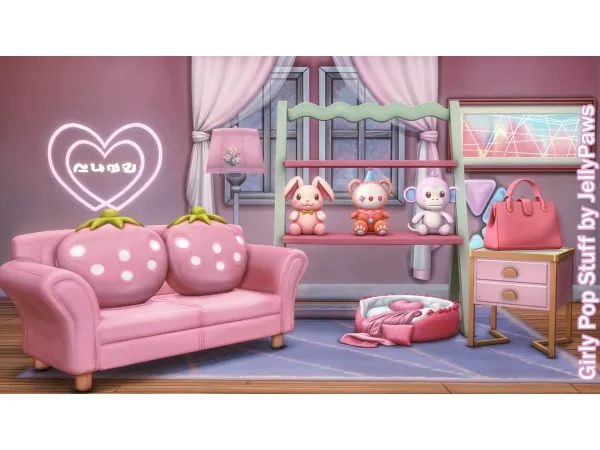 Maxis Match Girly Pop Stuff by simsfinds - The Sims 4 Custom Content