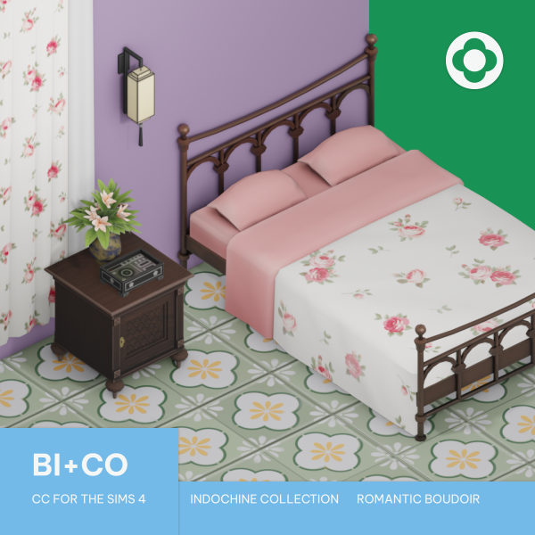 Maxis Match Indochine Collection Romantic Boudoir Set by simsfinds - The Sims 4 Custom Content