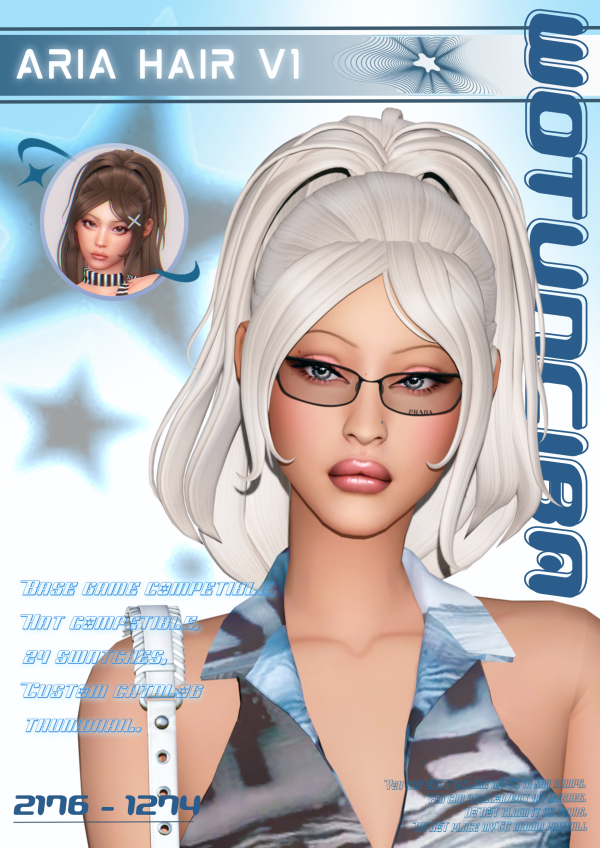 Maxis Match Aria Hair by simsfinds - The Sims 4 Custom Content