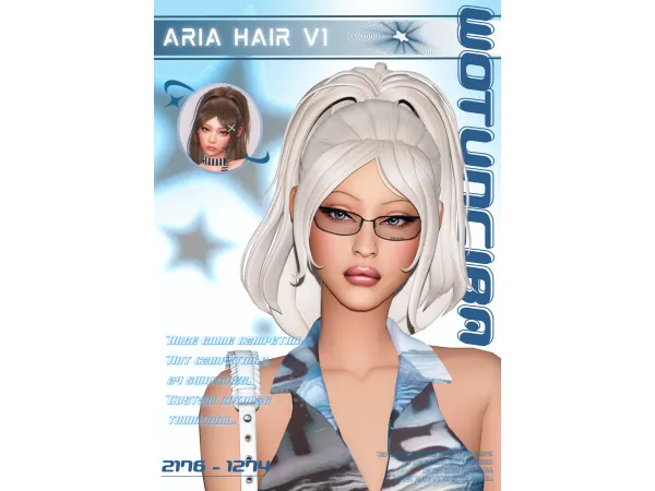 Maxis Match Aria Hair by wotunciba - The Sims 4 Custom Content