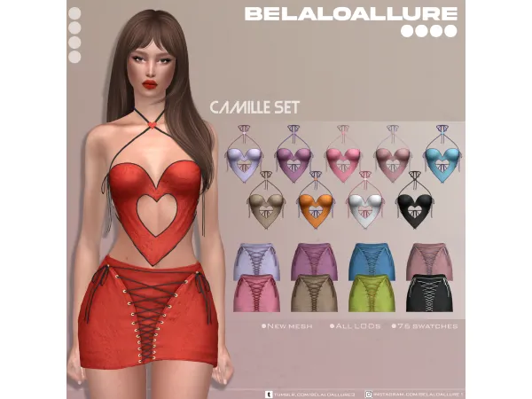 Alpha Camille Set by Belaloallure - The Sims 4 Custom Content