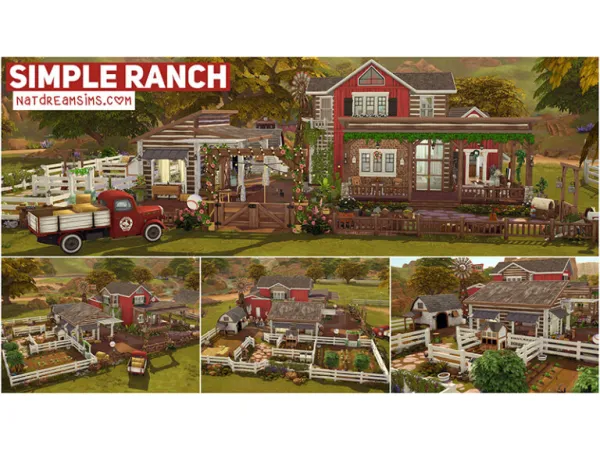 Maxis Match Simple Ranch NO by simsfinds - The Sims 4 Custom Content
