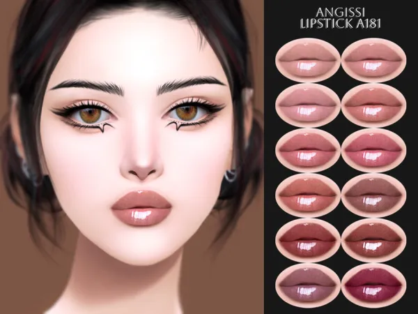 Mix Lipstick A181 by thesimsresource - The Sims 4 Custom Content