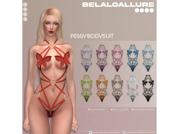 Alpha Peggy Bodysuit by Belaloallure - The Sims 4 Custom Content
