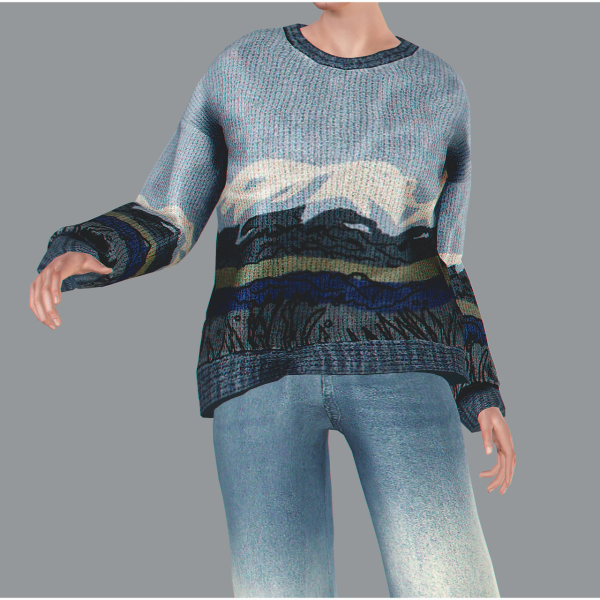 CrochetSweater by simsfinds - The Sims 3 Custom Content