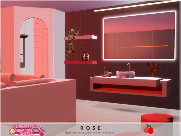 Maxis Match Rose bathroom by melanieapples - The Sims 4 Custom Content