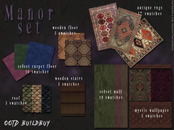 Alpha OOTD BuildBuy Manor Set by oneofthesedays - The Sims 4 Custom Content
