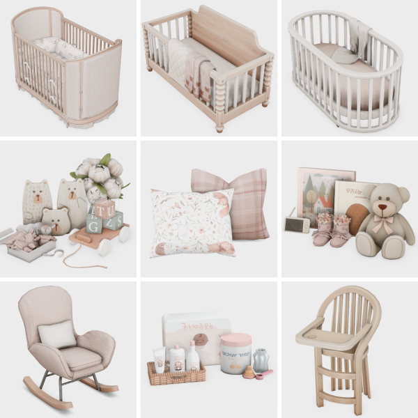Maxis Match baby girl nursery sims 4 finds by simsfinds - The Sims 4 Custom Content