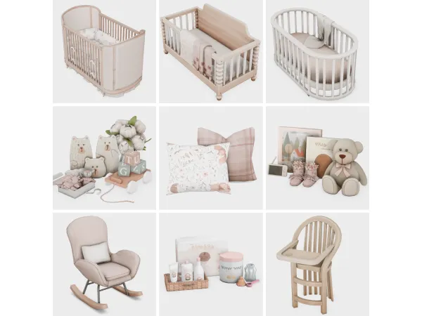 Maxis Match baby girl nursery sims 4 finds by boujeesimss - The Sims 4 Custom Content