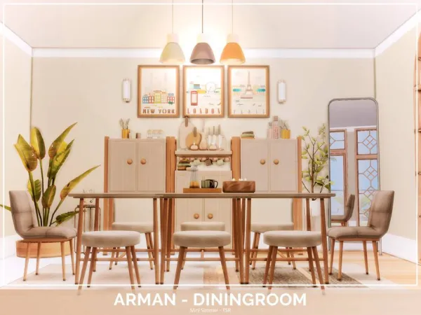 Maxis Match Arman Diningroom by Mini_Simmer - The Sims 4 Custom Content