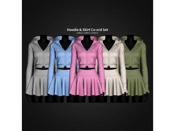 Hoodie & Skirt Co-ord Set by gorillax3