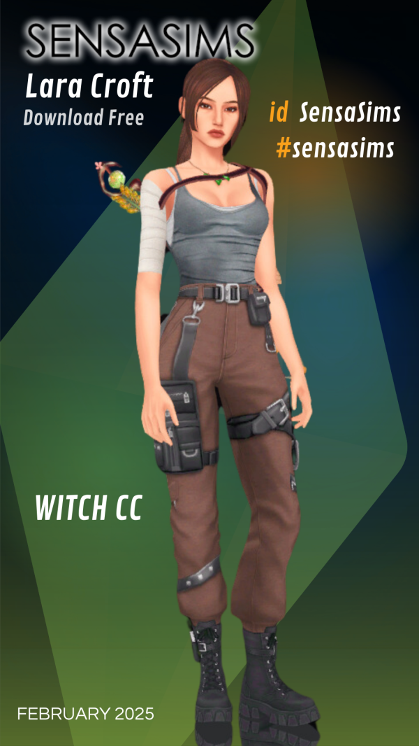 Alpha LARA CROFT FREE DOWNLOAD CAS by sensasims - The Sims 4 Custom Content