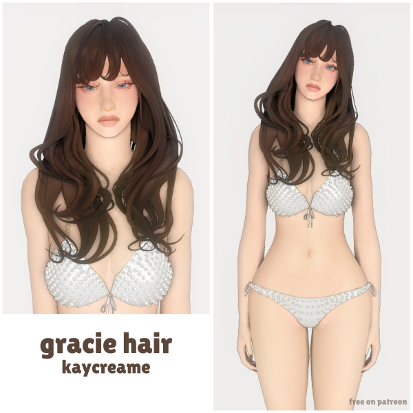Maxis Match gracie hair by simsfinds - The Sims 4 Custom Content