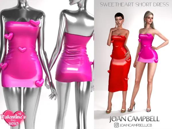 SWEETHEART SHORT DRESS by Joan Campbell Beauty