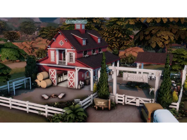 Maxis Match Red bard Horse Ranch by bojanasimsyt - The Sims 4 Custom Content