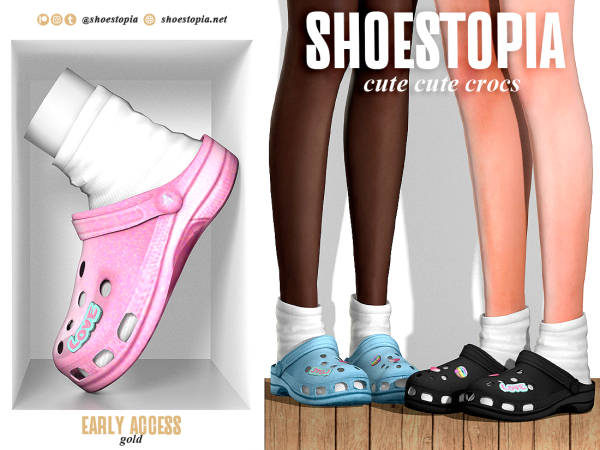 Alpha Shoestopia. Cute Cute Crocs by shoestopia - The Sims 4 custom content