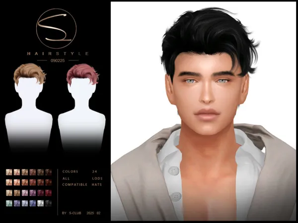 Alpha Short hairstyle 090225 CLUB by thesimsresource - The Sims 4 Custom Content