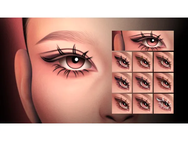 Maxis Match 2D MM ISABELLA FLARE LASHES MC06 by modcollective - The Sims 4 Custom Content