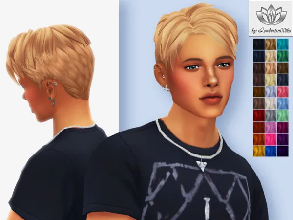 Maxis Match Luca Hair by LewbertSn00tles - The Sims 4 Custom Content