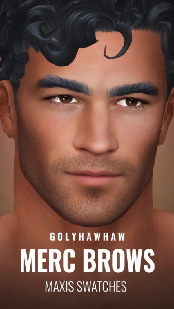Mix MERCERNARY BROWS by simsfinds - The Sims 4 Custom Content